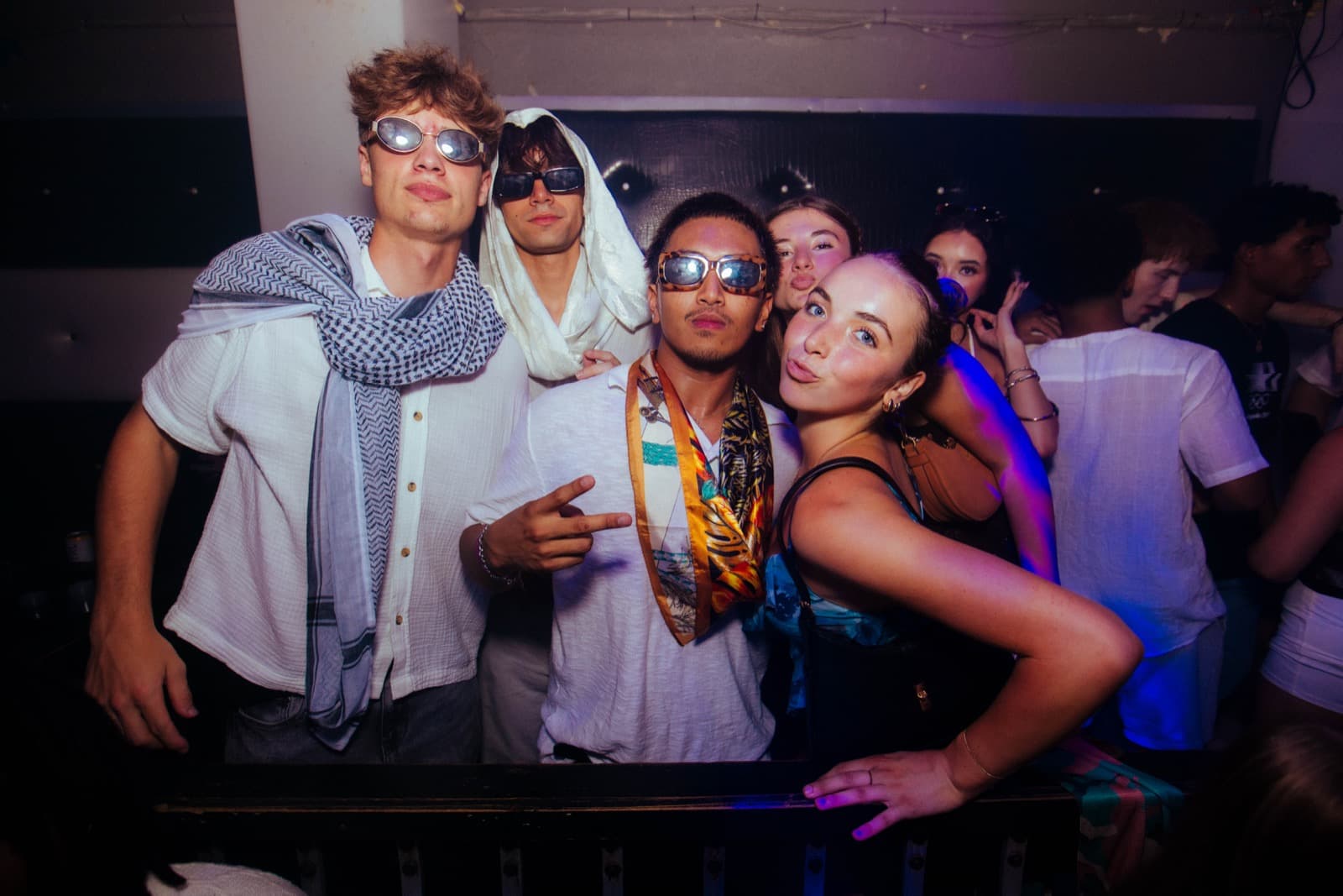 Group of college students at a Welcome Week HQ event